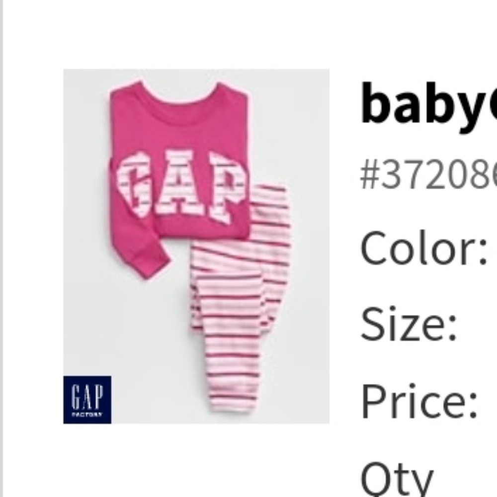 Gap toddler pink raspberry sorbet pjs 3T